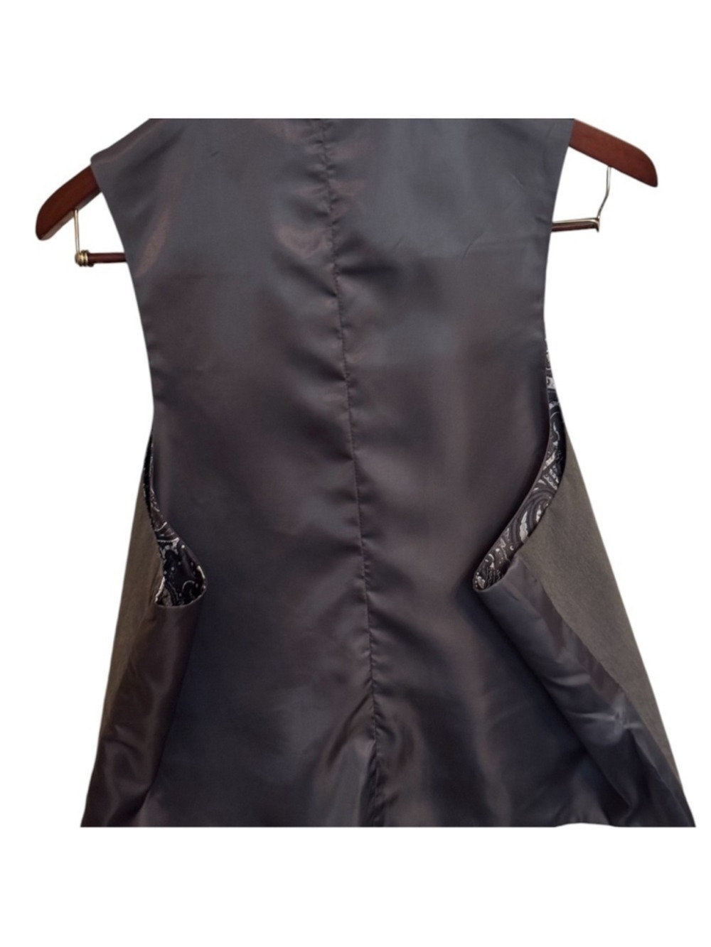 Madison Charcoal Gray Men's Formal Vest XL - Picture 5 of 5